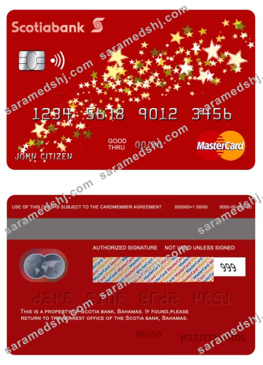 Bahamas  Scotia bank mastercard